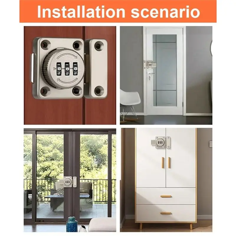 Stable Performance-2Pcs No Punchingcombination Lock Latch Bolt Latch Door Hitch Sliding Door Lock Open Door Lock Room Door Ecuri
Stable Performance-2Pcs No Punchingcombination Lock Latch Bolt Latch Door Hitch Sliding Door Lock Open Door Lock Room Door Ecuri