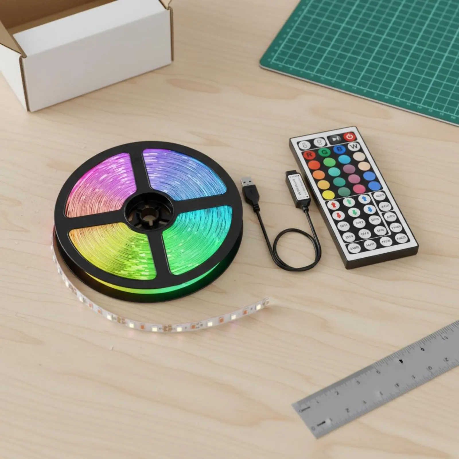 RGB Lighting Tape Strip Shine Kit Easy to Install Color Changing Shine Strip Indoor Lighting Dimmable for Bedroom, Living Room
RGB Lighting Tape Strip Shine Kit Easy to Install Color Changing Shine Strip Indoor Lighting Dimmable for Bedroom, Living Room