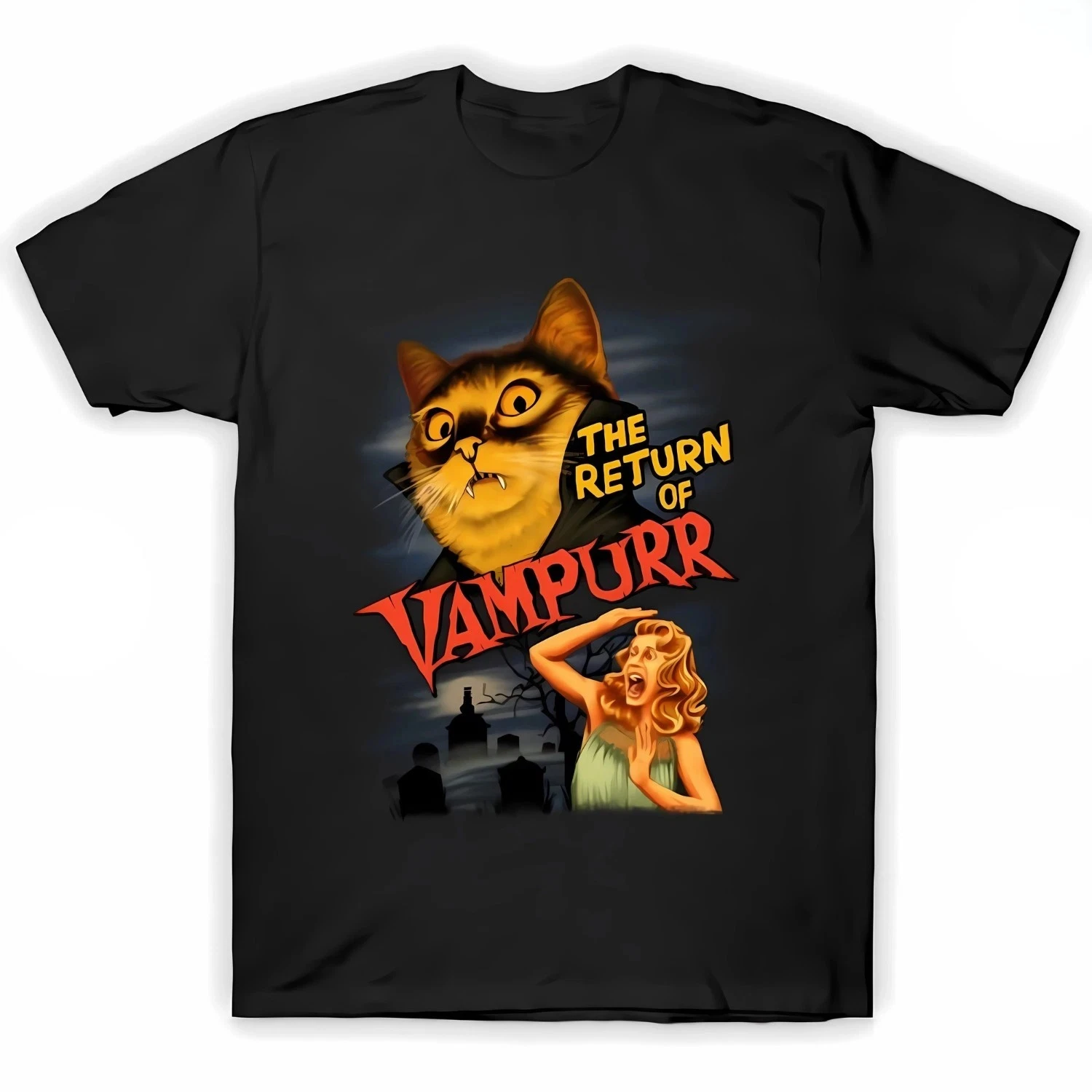 Funny Cat The Return of Vampurr Graphic T Shirt Tees Tops Unisex High Quality Cotton Short Sleeve High Street Fashion Oversized
Funny Cat The Return of Vampurr Graphic T Shirt Tees Tops Unisex High Quality Cotton Short Sleeve High Street Fashion Oversized