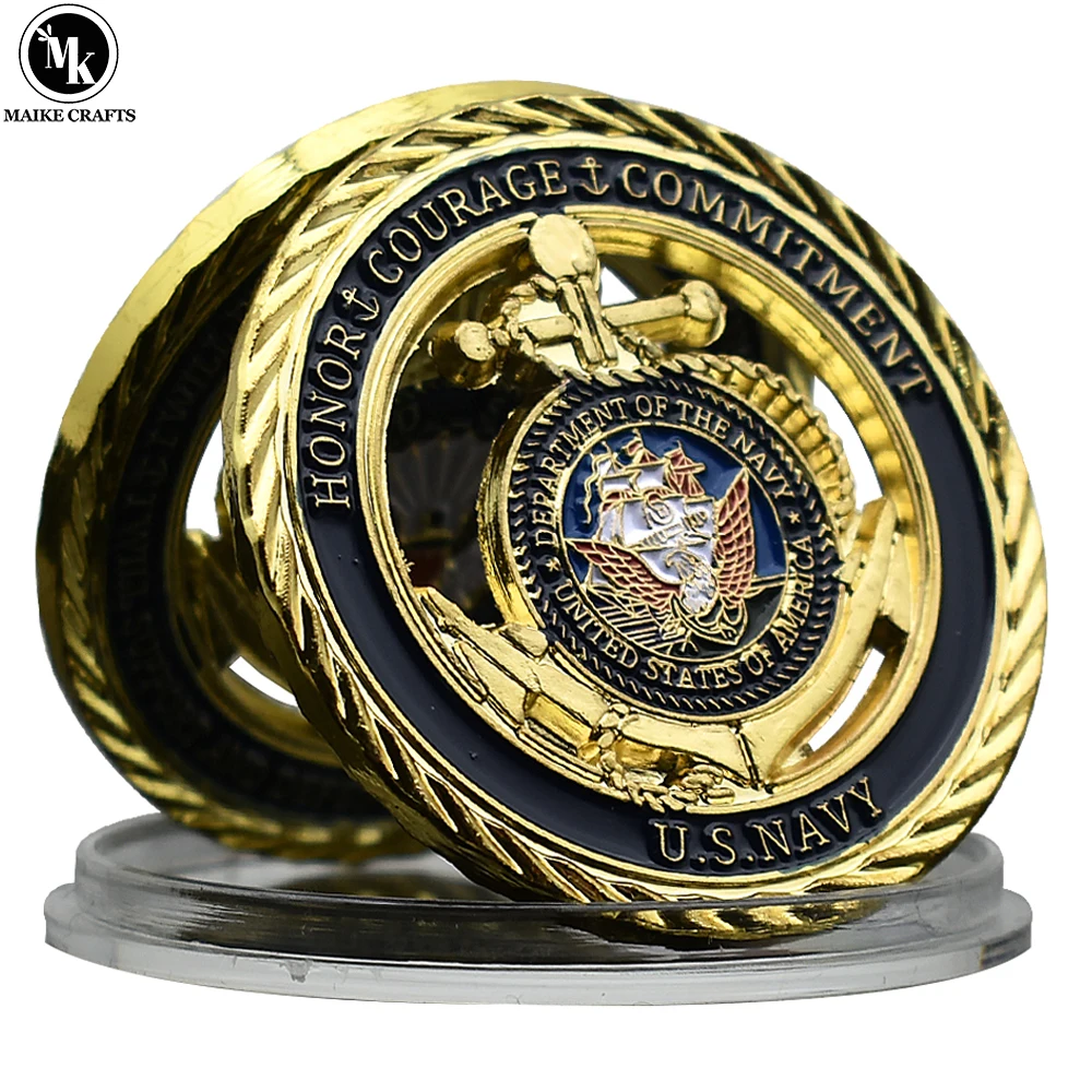US Commemorative Coin Honor Courage Commitment Metal Hollow Out Challenge Coin Medal Collection Holiday Gift 
US Commemorative Coin Honor Courage Commitment Metal Hollow Out Challenge Coin Medal Collection Holiday Gift