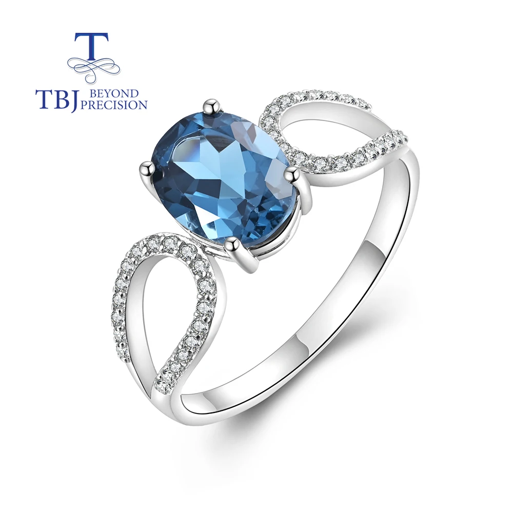 925 Sterling Silver Natural london blue topaz fashion Design Ring Fine Jewelry for Women party Gift
925 Sterling Silver Natural london blue topaz fashion Design Ring Fine Jewelry for Women party Gift