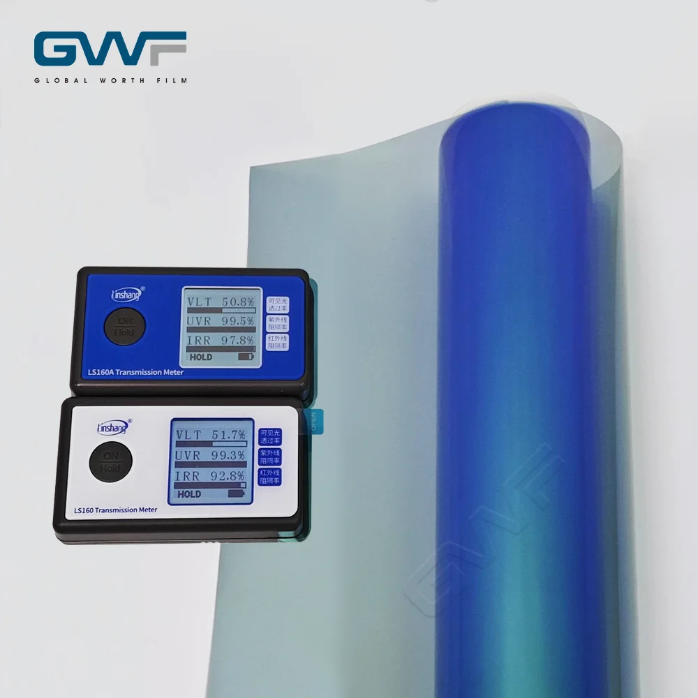 ATV 55% VLT Blue Chameleon Windshield Film Color Changing Car Window Tint with 99% UV & IR Block Heat Insulation Solar Film
ATV 55% VLT Blue Chameleon Windshield Film Color Changing Car Window Tint with 99% UV & IR Block Heat Insulation Solar Film