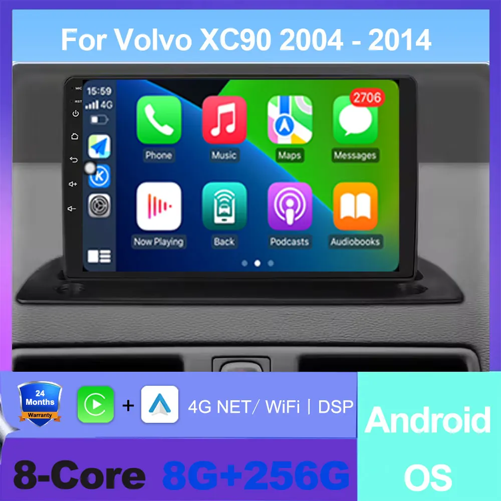 Android OS For Volvo XC90 2004 - 2014 GPS Car Radio 4G LTE WIFI DSP Multimedia Video Player Auto radio Wireless Carplay
Android OS For Volvo XC90 2004 - 2014 GPS Car Radio 4G LTE WIFI DSP Multimedia Video Player Auto radio Wireless Carplay
