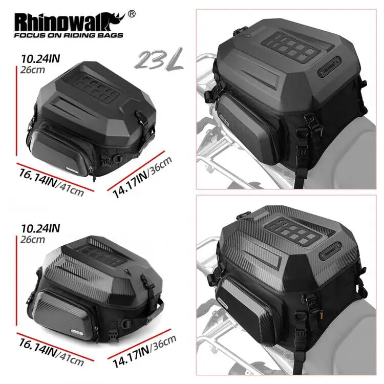 Rhinowalk Motorcycle Rear Seat Bag Waterproof 23L-35L Expandable Tail Backpack Inner Rainproof Bag For Full Face Helmet
Rhinowalk Motorcycle Rear Seat Bag Waterproof 23L-35L Expandable Tail Backpack Inner Rainproof Bag For Full Face Helmet