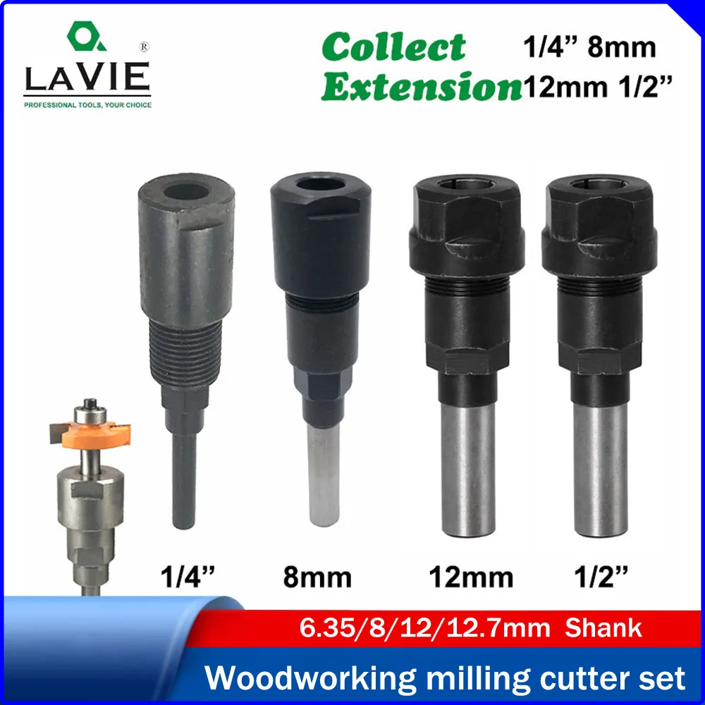 LAVIE 1PC 1/4, 8mm, 12mm, 1/2 Shank Milling Cutter Extension Rod, Connecting Bar for Engraving Machine & Trimmer
LAVIE 1PC 1/4, 8mm, 12mm, 1/2 Shank Milling Cutter Extension Rod, Connecting Bar for Engraving Machine & Trimmer