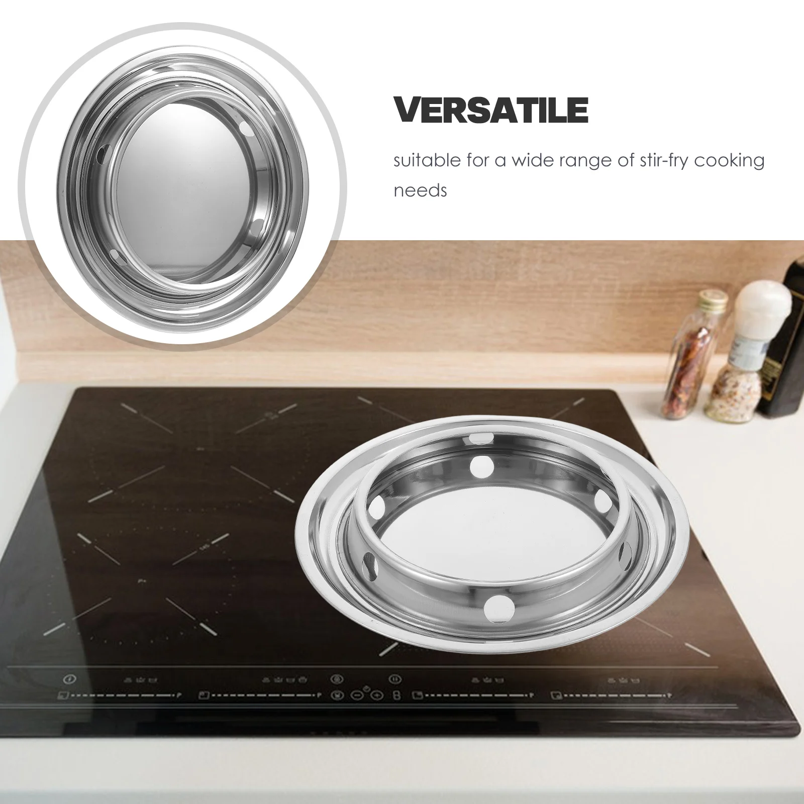 24cm Wok Pot Stand Stainless Steel Reusable Wok Rack for Gas Hob Suitable Stir Fry Pans 26cm Pan Support Kitchen Restaurant Tool
24cm Wok Pot Stand Stainless Steel Reusable Wok Rack for Gas Hob Suitable Stir Fry Pans 26cm Pan Support Kitchen Restaurant Tool