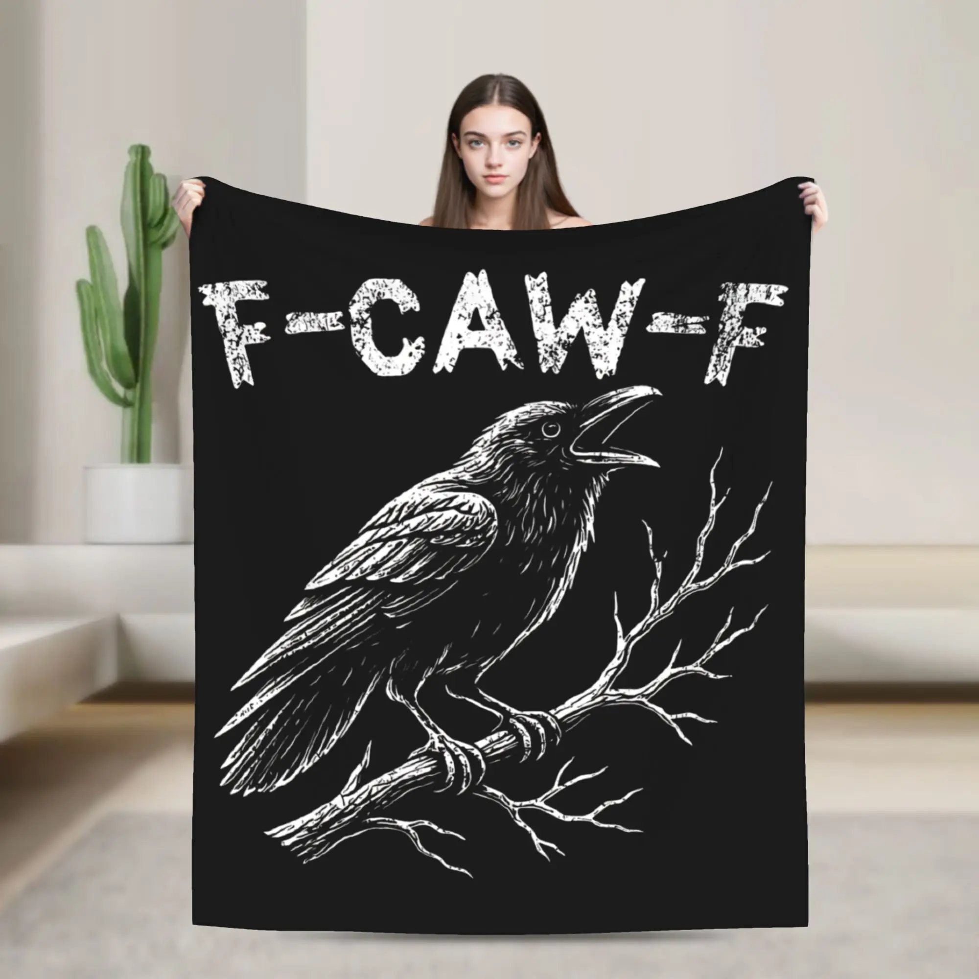 F-Caw-F Black Crow Meme Flannel Blanket Novelty Throw Blankets for Home Hotel Sofa 150*125cm Rug Piece,
F-Caw-F Black Crow Meme Flannel Blanket Novelty Throw Blankets for Home Hotel Sofa 150*125cm Rug Piece,
