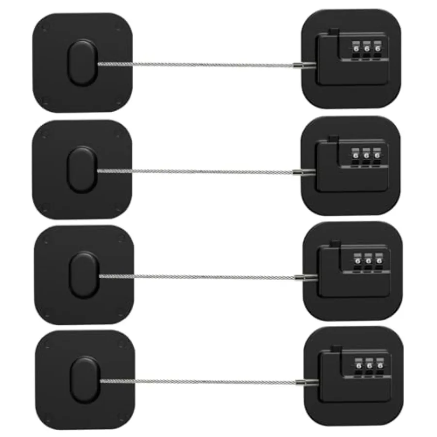 Refrigerator Lock, Combination Lock for Refrigerator Cabinets, Drawers, Heavy Duty Fridge Lock, Easy Install No Keys Needed
Refrigerator Lock, Combination Lock for Refrigerator Cabinets, Drawers, Heavy Duty Fridge Lock, Easy Install No Keys Needed
