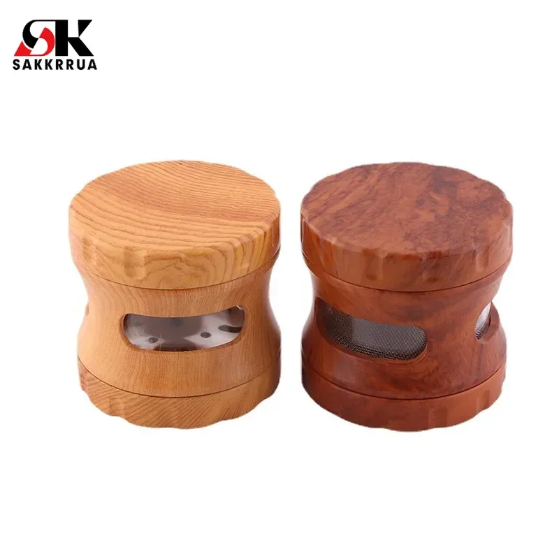 Sakkrrua Imitation Wooden Cigarette Grinder 63MM Four Layer Manual Resin Flat Grinding and Crushing Device, 1 Set
Sakkrrua Imitation Wooden Cigarette Grinder 63MM Four Layer Manual Resin Flat Grinding and Crushing Device, 1 Set