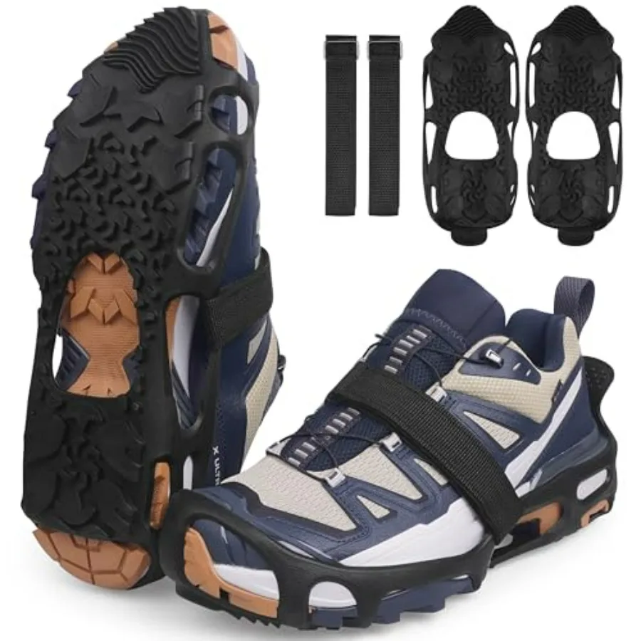Spikeless Ice Cleats Anti-Slip Snow Traction Crampons Ice Grippers for Shoes and Boots Indoor/Outdoor Slip-On Rubber Tread Over
Spikeless Ice Cleats Anti-Slip Snow Traction Crampons Ice Grippers for Shoes and Boots Indoor/Outdoor Slip-On Rubber Tread Over