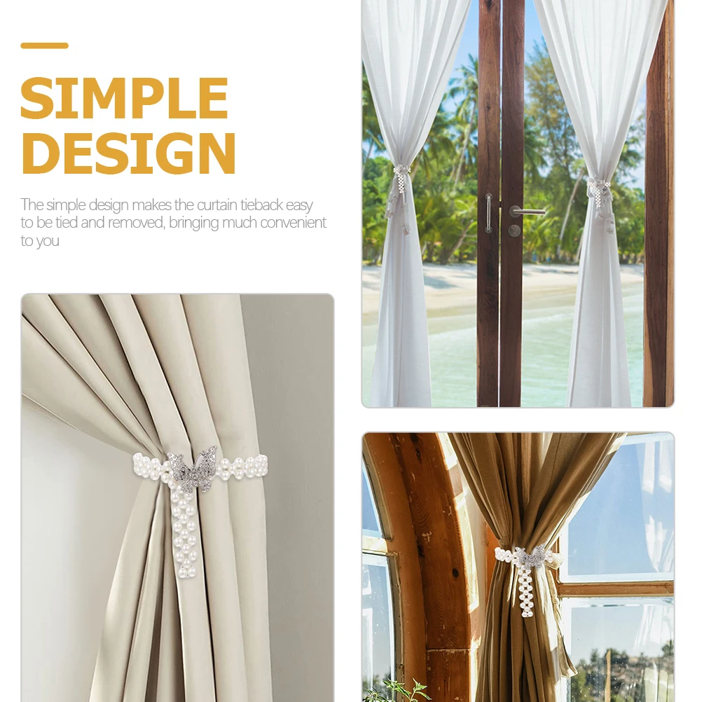 4pcs Pearl Curtain Tie Backs Modern Curtains Holdbacks Silver Drapes Decorative Straps Hardware Accessories Plastic Alloy
4pcs Pearl Curtain Tie Backs Modern Curtains Holdbacks Silver Drapes Decorative Straps Hardware Accessories Plastic Alloy