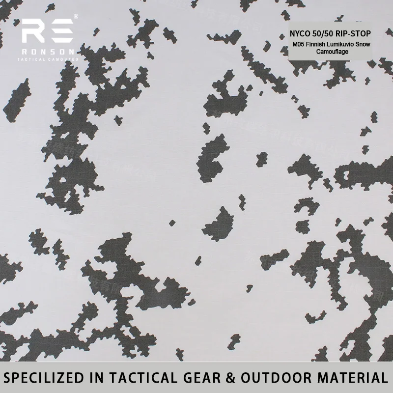NYCO 50/50 Rip-stop Fabric Finnish Snow Camouflage Camo fabric 50% Nylon 50% Cotton tactical fabric use for uniform in stock
NYCO 50/50 Rip-stop Fabric Finnish Snow Camouflage Camo fabric 50% Nylon 50% Cotton tactical fabric use for uniform in stock