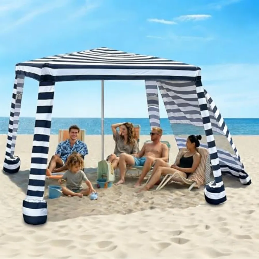 Portable Beach Cabana 8'×8' Beach Canopy Easy Set up and Take Down Cabana Tent with Sand Pockets Foldable Beach Tent Sun Shelte
Portable Beach Cabana 8'×8' Beach Canopy Easy Set up and Take Down Cabana Tent with Sand Pockets Foldable Beach Tent Sun Shelte