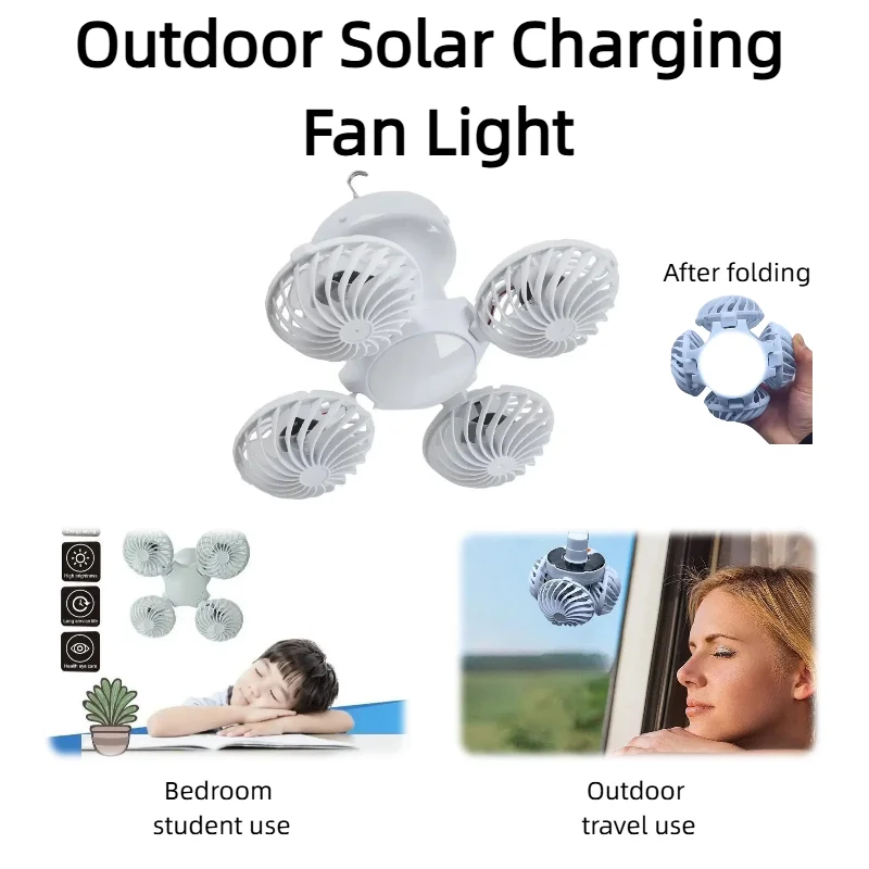 Solar Charging Fan Light Outdoor - Portable Soccer Ceiling Fan with Rechargeable Battery 3 Modes Lights & Fan for Camping Garden
Solar Charging Fan Light Outdoor - Portable Soccer Ceiling Fan with Rechargeable Battery 3 Modes Lights & Fan for Camping Garden