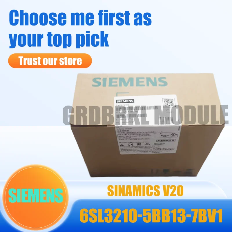 New Original SIEMENS 6SL3210-5BB13-7BV1 SINAMICS V20 0.37kW Frequency converter
New Original SIEMENS 6SL3210-5BB13-7BV1 SINAMICS V20 0.37kW Frequency converter