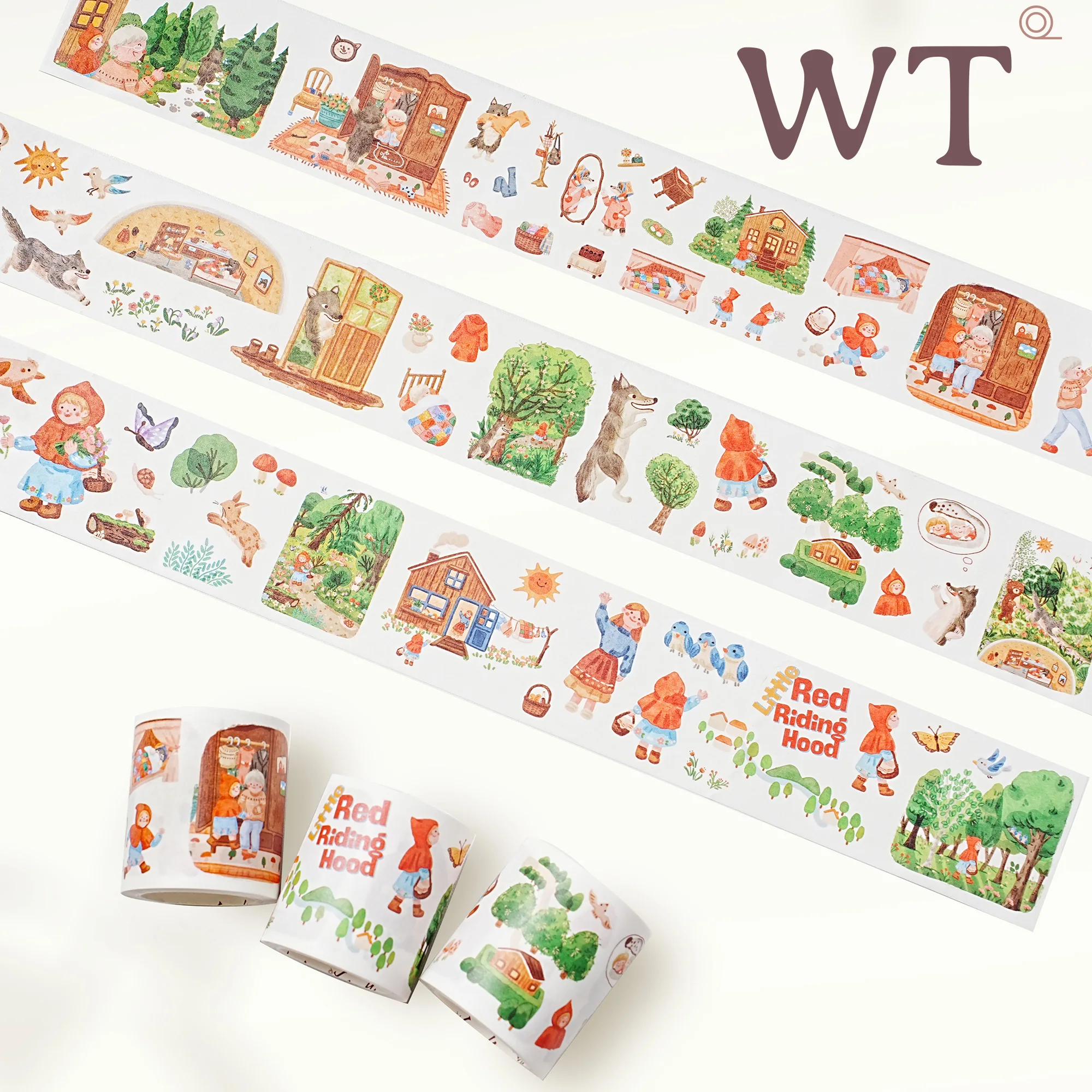 WT Washi Tape - Little Red Riding Hood, Fairy Tale Style Story, Cute Girl, Forest Adventure, Die-cut Paper Planner
WT Washi Tape - Little Red Riding Hood, Fairy Tale Style Story, Cute Girl, Forest Adventure, Die-cut Paper Planner