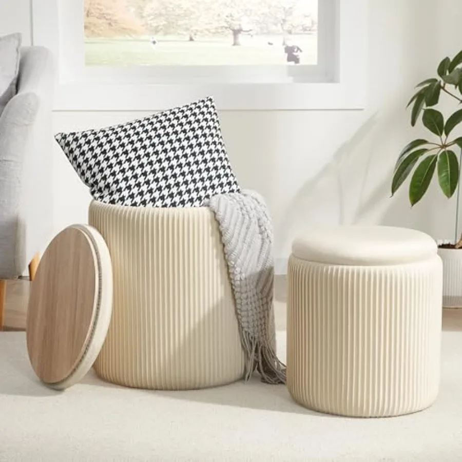 Round Ottoman with Storage Set of 2Vanity Stool with Storage for Bedroom Ottoman Coffee Table Small Velvet Feet Stool for Livin
Round Ottoman with Storage Set of 2Vanity Stool with Storage for Bedroom Ottoman Coffee Table Small Velvet Feet Stool for Livin