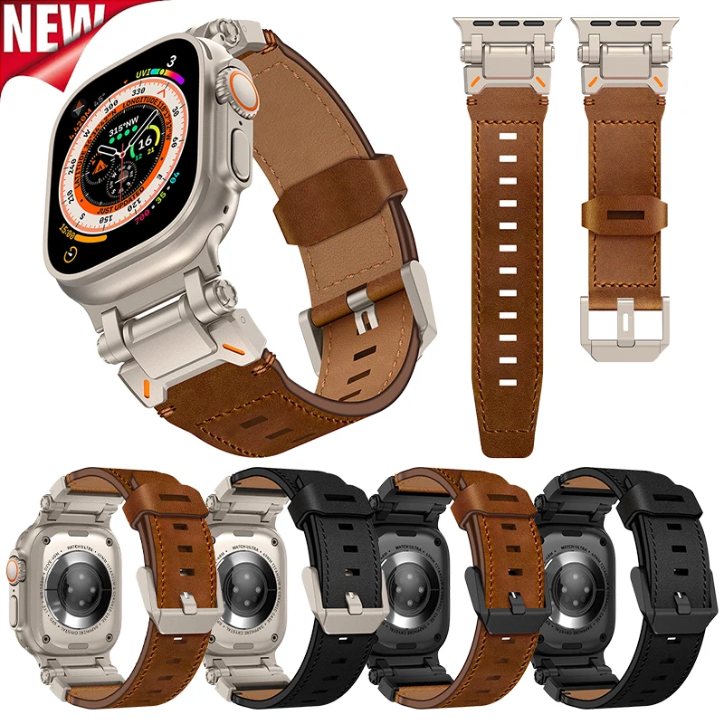 Luxury Leather Strap for Apple Watch Band Ultra 2 49mm 46mm 45mm 42mm 44mm Metal Connector Bracelet IWatch Series 10 9 8 7 6 5 4
Luxury Leather Strap for Apple Watch Band Ultra 2 49mm 46mm 45mm 42mm 44mm Metal Connector Bracelet IWatch Series 10 9 8 7 6 5 4