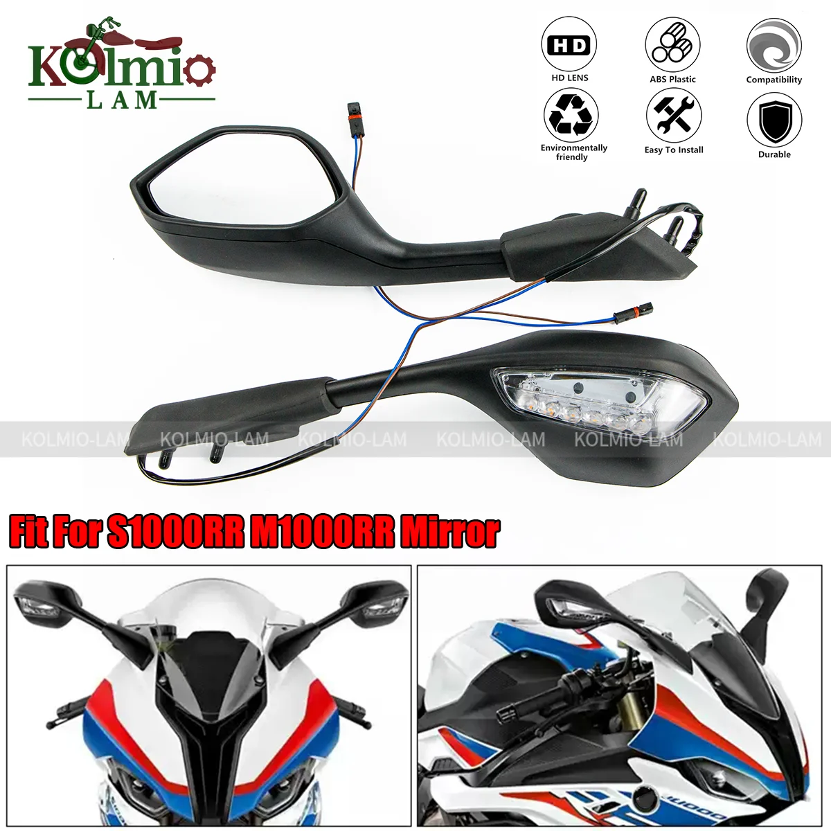 Fit for 2019 - 2024 BMW S1000RR M1000RR Motorcycle Rear View Mirror LED Turn Signal M 1000RR S 1000RR 2020 2021 Rearview Mirrors
Fit for 2019 - 2024 BMW S1000RR M1000RR Motorcycle Rear View Mirror LED Turn Signal M 1000RR S 1000RR 2020 2021 Rearview Mirrors
