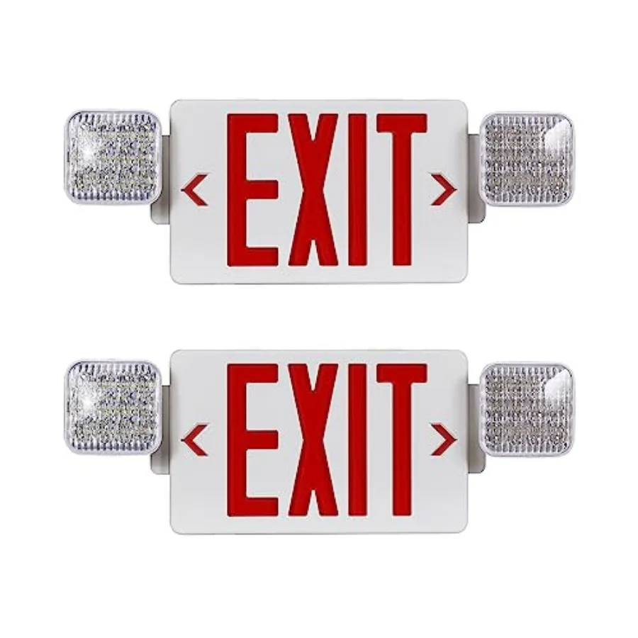 Exit Sign with Emergency Light, Two Adjustable Square Head, Exit Sign with Battery Backup, Exit Signs Combo for Business, US St
Exit Sign with Emergency Light, Two Adjustable Square Head, Exit Sign with Battery Backup, Exit Signs Combo for Business, US St