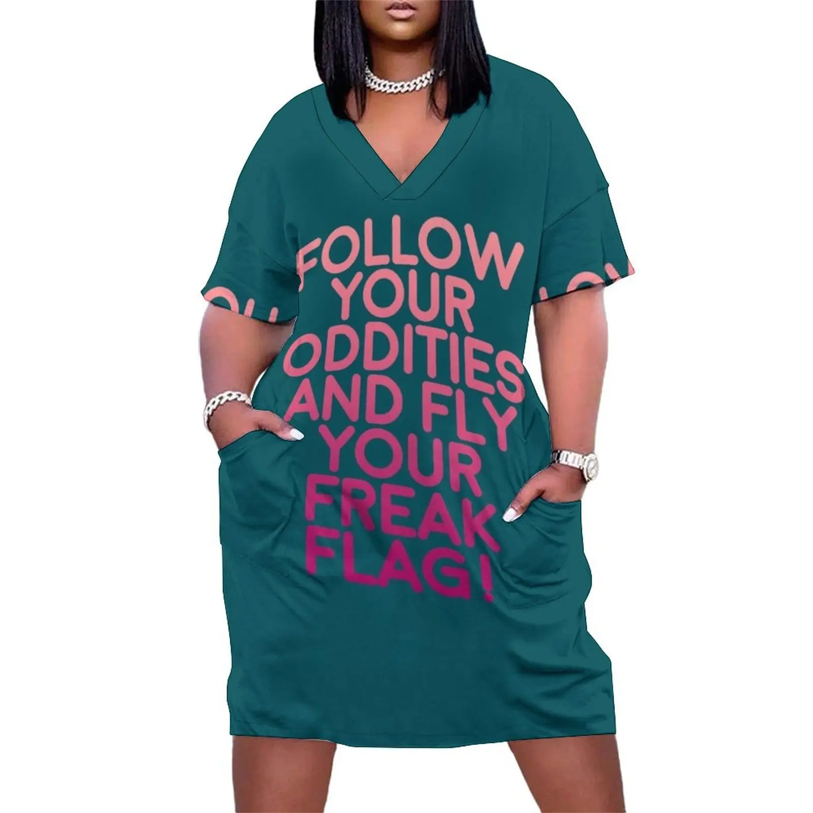 fly your freak flag! Loose Pocket Dress elegant dresses plus sizes women's summer jumpsuit
fly your freak flag! Loose Pocket Dress elegant dresses plus sizes women's summer jumpsuit