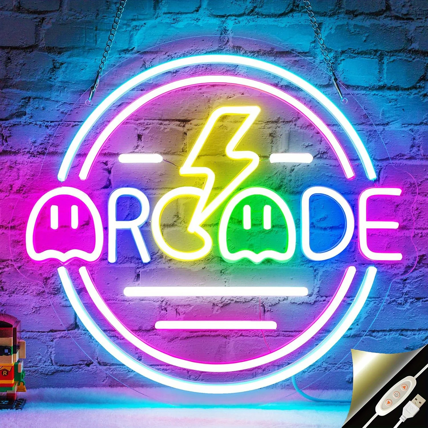 Gamer Neon Signs, Dimmable Arcade Neon Signs for Wall Decorations, USB-Powered Bright LED Neon Game Signs for Boys' Rooms
Gamer Neon Signs, Dimmable Arcade Neon Signs for Wall Decorations, USB-Powered Bright LED Neon Game Signs for Boys' Rooms