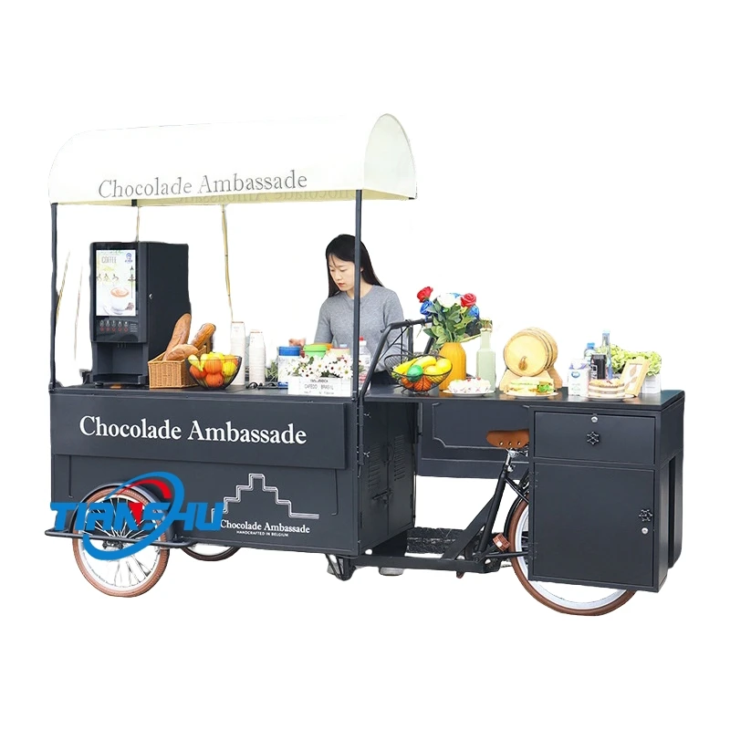 Charging Mobile Street Coffee Bicycle Cart Freezer Ice Cream
Charging Mobile Street Coffee Bicycle Cart Freezer Ice Cream