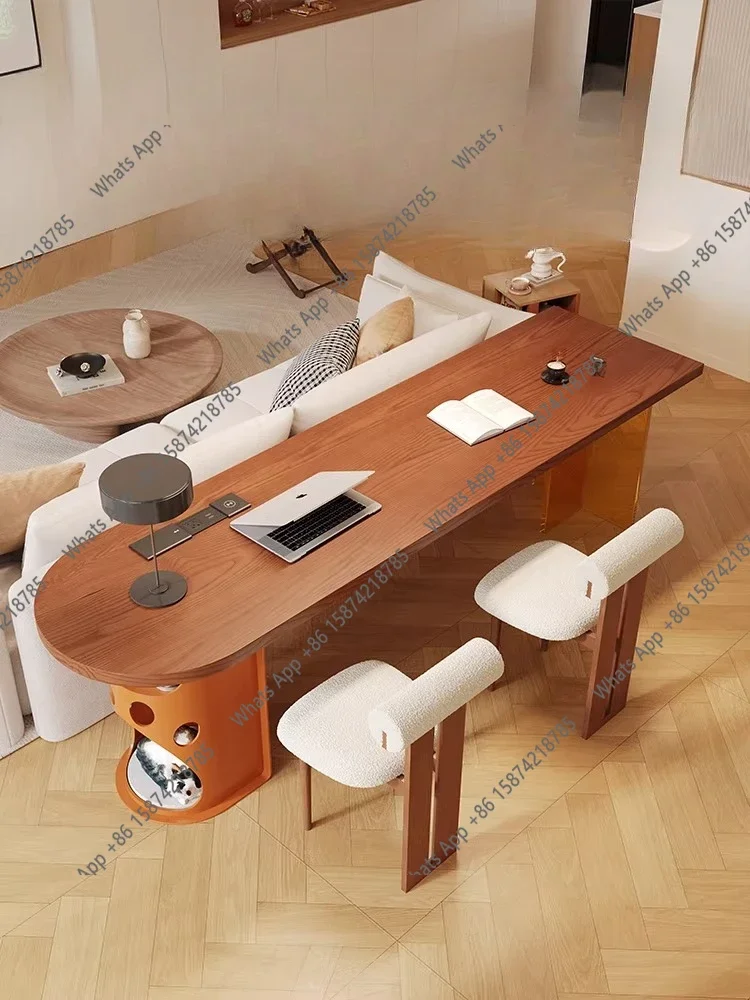 N62 Creative cat nest sofa back long table medium antique solid wood desk workbench living room home study table
N62 Creative cat nest sofa back long table medium antique solid wood desk workbench living room home study table