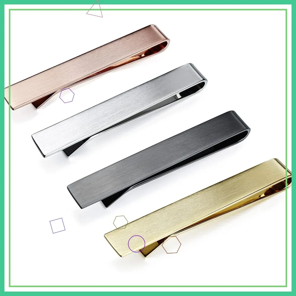 1.5 Inch Tie Clips for Men - 4Pcs Skinny Tie Bar Set for Wedding, Business & Daily Life
1.5 Inch Tie Clips for Men - 4Pcs Skinny Tie Bar Set for Wedding, Business & Daily Life