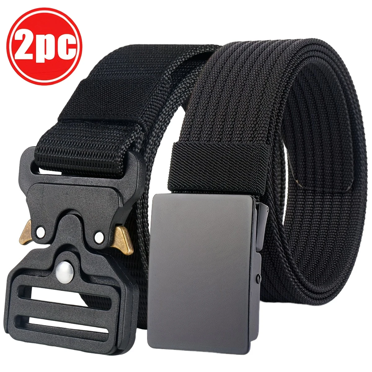 2-piece men's waist belt, outdoor quick release automatic buckle belt, durable and breathable casual work pants canvas belt
2-piece men's waist belt, outdoor quick release automatic buckle belt, durable and breathable casual work pants canvas belt