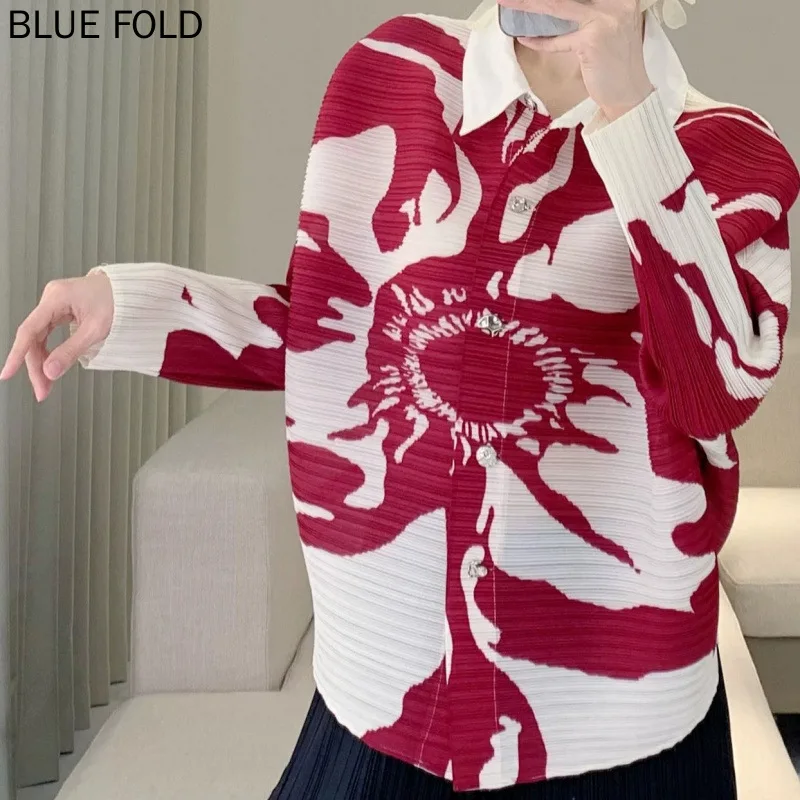 Printed Miyake Short Coat Top Contrasting Colors Loose Large Size Single-breasted Long-sleeved Shirt
Printed Miyake Short Coat Top Contrasting Colors Loose Large Size Single-breasted Long-sleeved Shirt