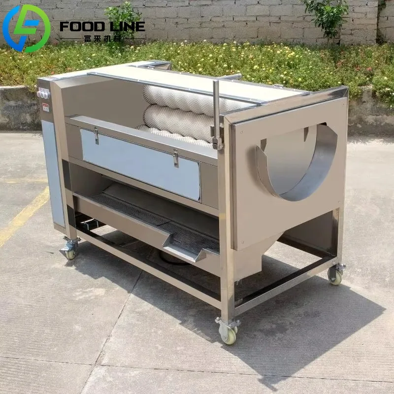 Industrial Vegetable Fruit Cleaning Peeling Machine for Hard Produce like Carrots Potatoes Beets and Apples 
Industrial Vegetable Fruit Cleaning Peeling Machine for Hard Produce like Carrots Potatoes Beets and Apples