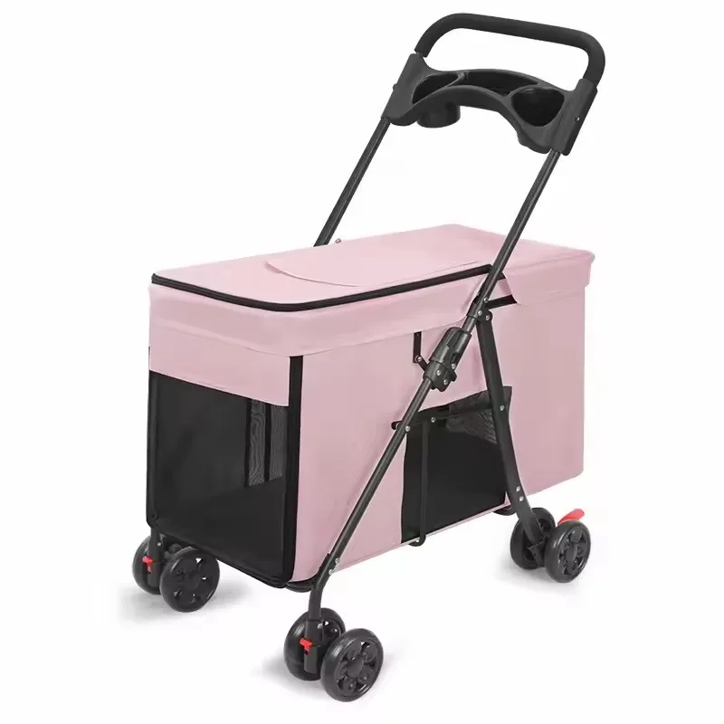 Luxury Lightweight Fabric Pet Stroller for Small Medium Large Dog Stroller Custom Detachable Pet Cart
Luxury Lightweight Fabric Pet Stroller for Small Medium Large Dog Stroller Custom Detachable Pet Cart