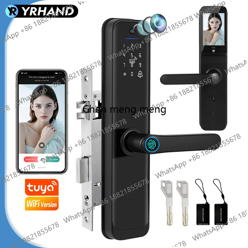 Tuya Smart Door Lock Electronic Digital Lock Featuring Biometric Fingerprint Recognition Camera Card Password Key Unlock
Tuya Smart Door Lock Electronic Digital Lock Featuring Biometric Fingerprint Recognition Camera Card Password Key Unlock