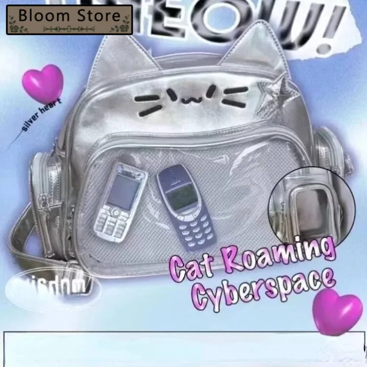 Ita Bag Cool Y2k Aesthetic Travel Bags All Match Kawaii Cartoon Cat Schoolbags Sweet Preppy Japanese Transparent Backpacks Women
Ita Bag Cool Y2k Aesthetic Travel Bags All Match Kawaii Cartoon Cat Schoolbags Sweet Preppy Japanese Transparent Backpacks Women