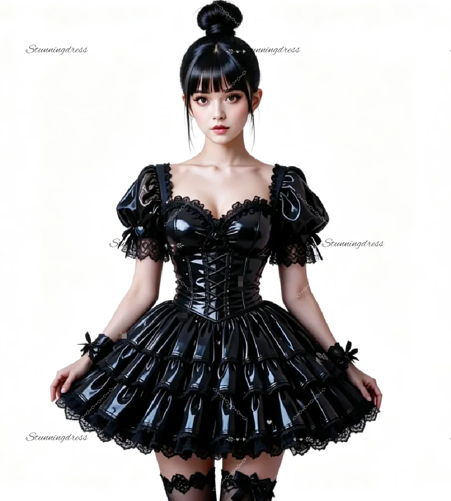 Sexy Black Costume Evening Dress 2026 Vampire Gothic Short Prom Dress Tiered Witchy Cosplay Cocktail Formal Party Gowns Chic
Sexy Black Costume Evening Dress 2026 Vampire Gothic Short Prom Dress Tiered Witchy Cosplay Cocktail Formal Party Gowns Chic