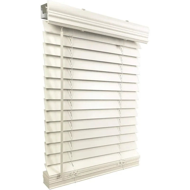 2" Faux Wood 32.5" W x 64" H, Inside Mount Cordless Window Blinds, 32.5 x 64, Smooth White,CLF0103240640
2" Faux Wood 32.5" W x 64" H, Inside Mount Cordless Window Blinds, 32.5 x 64, Smooth White,CLF0103240640
