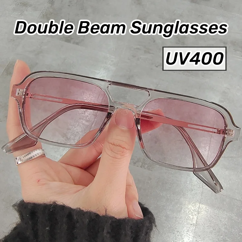 Fashion Trendy Double Beam Women Men's Sunglasses Square Stylish Sun Shades for Travelling Hiking UV400 Driving Sun Eyeglasses
Fashion Trendy Double Beam Women Men's Sunglasses Square Stylish Sun Shades for Travelling Hiking UV400 Driving Sun Eyeglasses