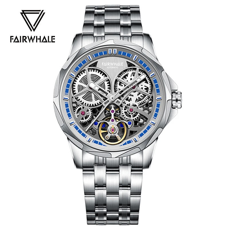 Mark Fairwhale New Fashion Stainless Steel Skeleton Mechanical Watch for Men Waterproof Tourbillon Automatic Watches Men Relogio
Mark Fairwhale New Fashion Stainless Steel Skeleton Mechanical Watch for Men Waterproof Tourbillon Automatic Watches Men Relogio