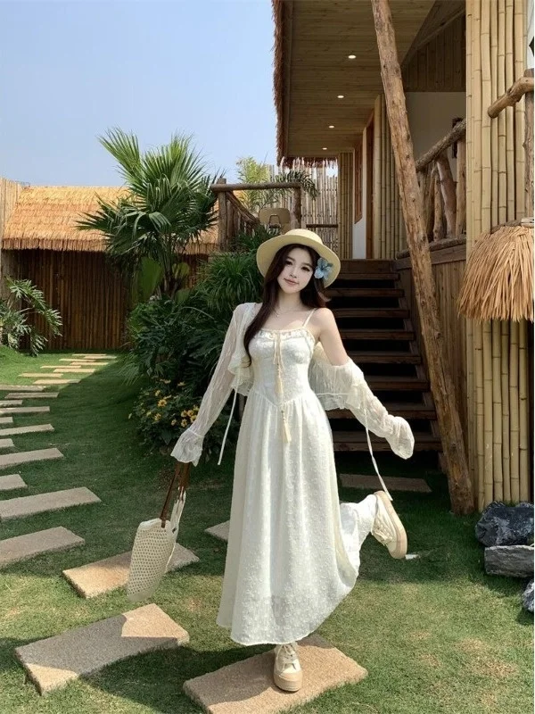 plus Size Lace Hollow out Dress Set with Small Shoulder Cover Elegant Sweet Style for Office Summer Long Sleeve V-Neck A-Line...
plus Size Lace Hollow out Dress Set with Small Shoulder Cover Elegant Sweet Style for Office Summer Long Sleeve V-Neck A-Line...