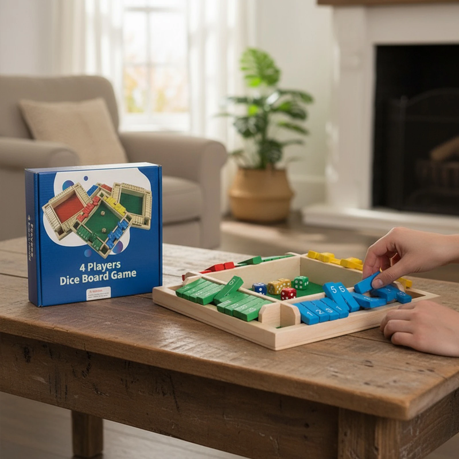 Wooden Shut The Box Dice Game 2-4 Player for Classroom Home (Multicolor Style 6)
Wooden Shut The Box Dice Game 2-4 Player for Classroom Home (Multicolor Style 6)