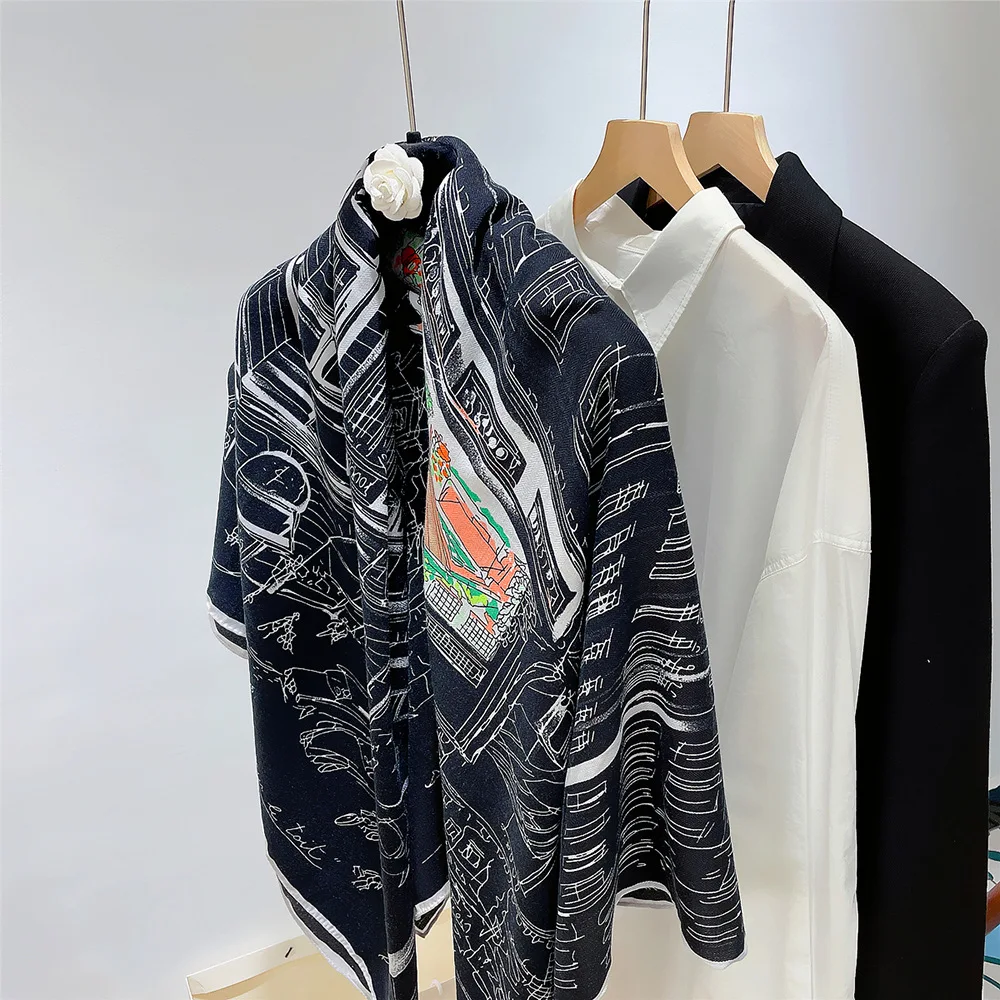 Высококачественный женский шарф из искусственного шелка и шерсти 130x130 см, мягкий универсальный роскошный подарок для офиса, свидания, путешествий, повседневная одежда
Высококачественный женский шарф из искусственного шелка и шерсти 130x130 см, мягкий универсальный роскошный подарок для офиса, свидания, путешествий, повседневная одежда