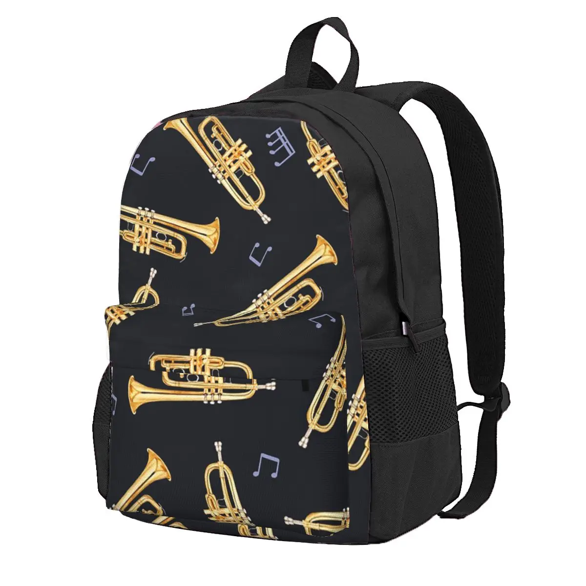 Gold Trumpet On Black Student Backpack School Bag Hiking Travel Daypack for Men Women Fashion Bookbag Shoulder Bags
Gold Trumpet On Black Student Backpack School Bag Hiking Travel Daypack for Men Women Fashion Bookbag Shoulder Bags