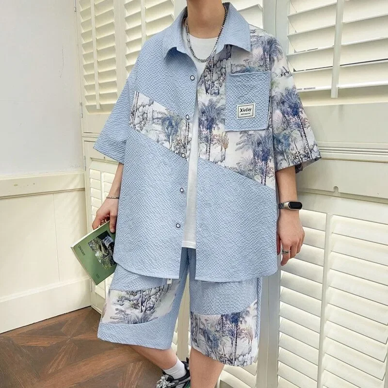 Print Male Shirts Short Sets Graphic Nylon Summer Clothes Quarter Sleeve Regular Fit Stretch Novelty in Cool Men's Shorts Set
Print Male Shirts Short Sets Graphic Nylon Summer Clothes Quarter Sleeve Regular Fit Stretch Novelty in Cool Men's Shorts Set