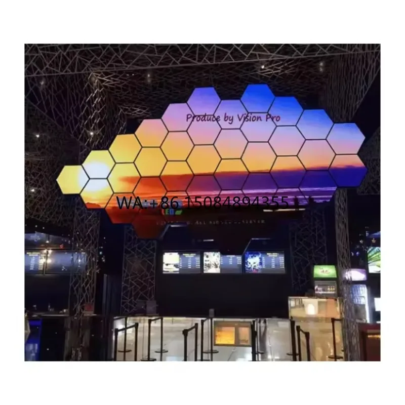 High Quality Irregular Display Indoor Hexagonal Full Color Advertising Club LED Display Screen Indoor Color Screen
High Quality Irregular Display Indoor Hexagonal Full Color Advertising Club LED Display Screen Indoor Color Screen