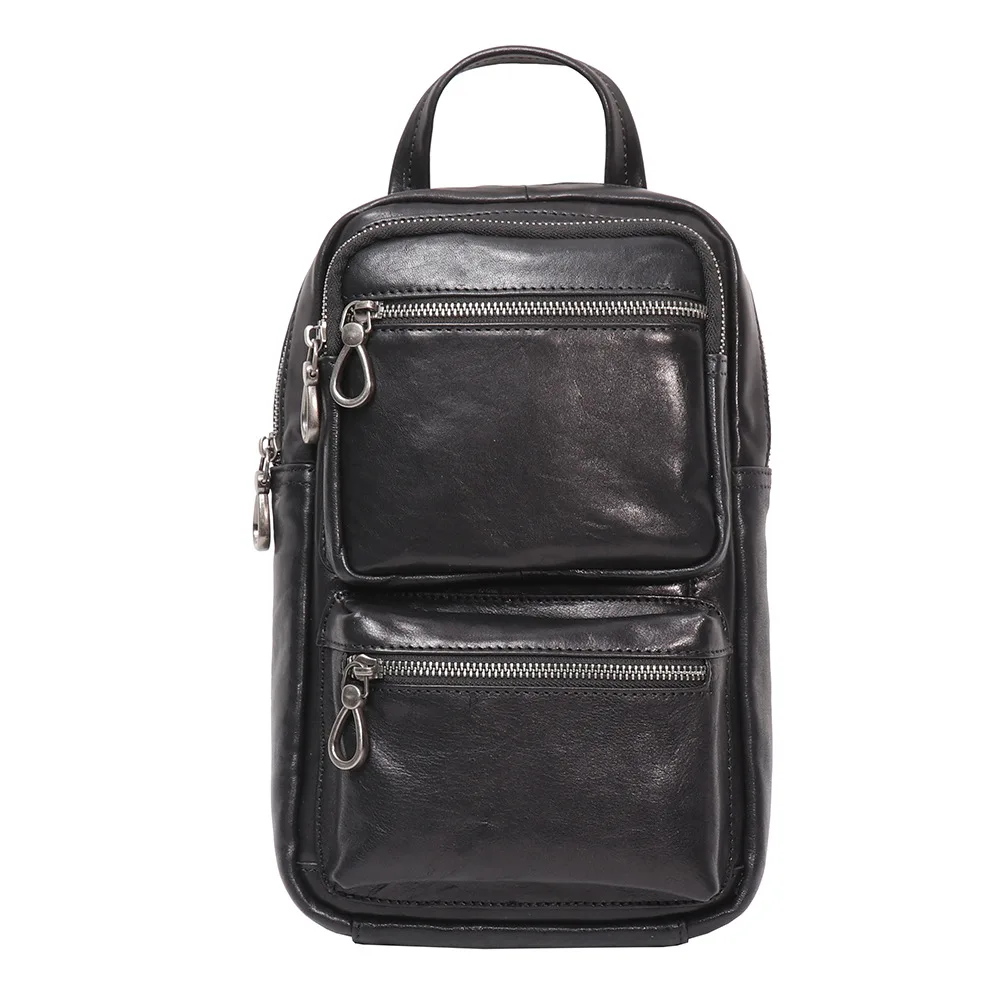 Men's Leather Crossbody Bag - Slim Cowhide Sling Backpack for Travel - Compact Shoulder Pack
Men's Leather Crossbody Bag - Slim Cowhide Sling Backpack for Travel - Compact Shoulder Pack