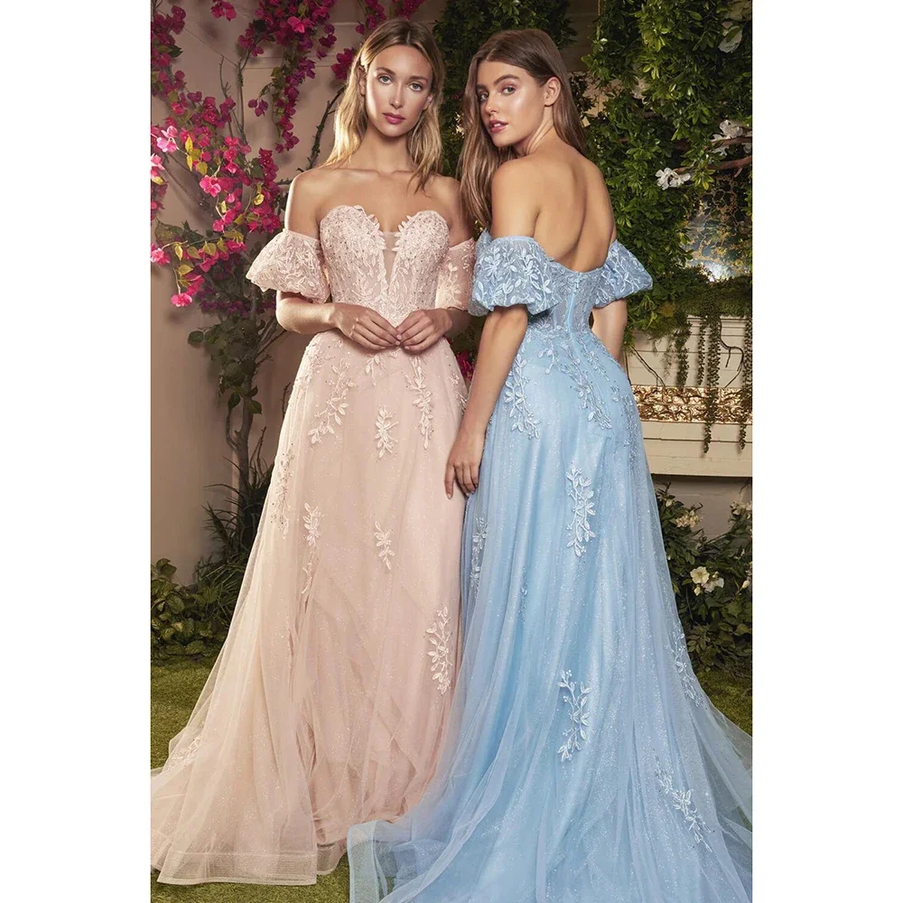 Elegant Lace Appliques Prom Dresses Fashion Off The Shoulder Floral Party Gowns Floor Length A-Line Women Evening Dresses
Elegant Lace Appliques Prom Dresses Fashion Off The Shoulder Floral Party Gowns Floor Length A-Line Women Evening Dresses
