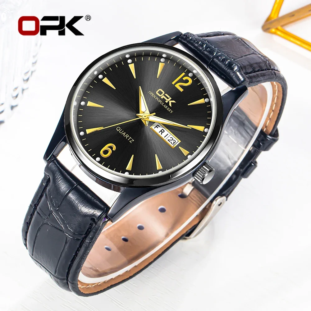 OPK 8138 New Fashion Retro Quartz Watch For Men Waterproof Luminous Calendar Leather Man Wristwatch Luxury Original Mens Watch
OPK 8138 New Fashion Retro Quartz Watch For Men Waterproof Luminous Calendar Leather Man Wristwatch Luxury Original Mens Watch