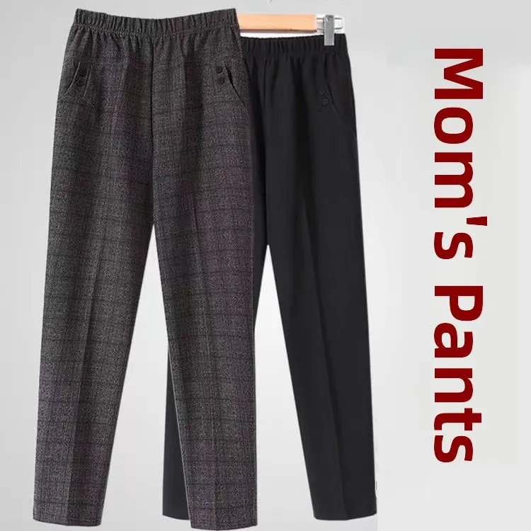 High Waist Loose Straight Leg Casual Pants for Women Autumn Winter Plaid Large Size Grandmother Pants Casual Trousers
High Waist Loose Straight Leg Casual Pants for Women Autumn Winter Plaid Large Size Grandmother Pants Casual Trousers