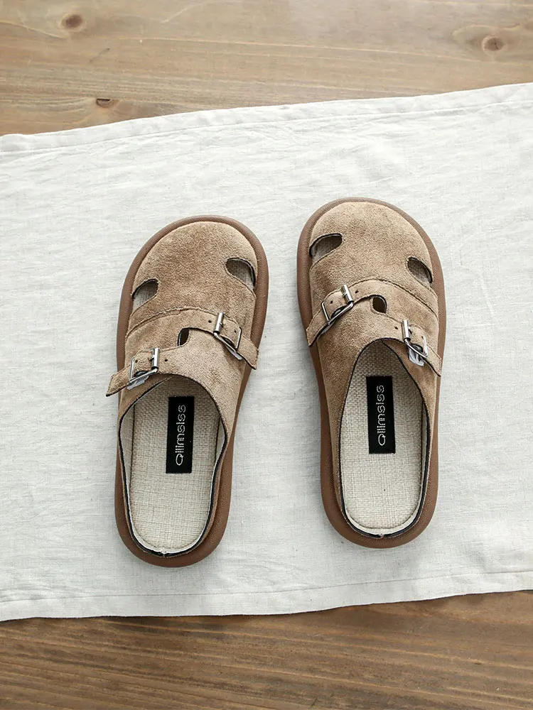 Summer Flat Bottom Slip-On Women's Shoes Soft Sole Outdoor Wearable Comfortable Large Head Half Slip Casual Versatile Sandals
Summer Flat Bottom Slip-On Women's Shoes Soft Sole Outdoor Wearable Comfortable Large Head Half Slip Casual Versatile Sandals
